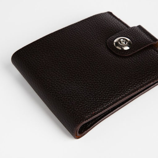 Портмоне мужское на магните, отдел для купюр, карт, монет, коричневое