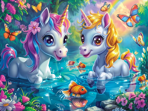 MAXI-пазлы "Единороги в пруду" (УК35-1973) 35 элементов