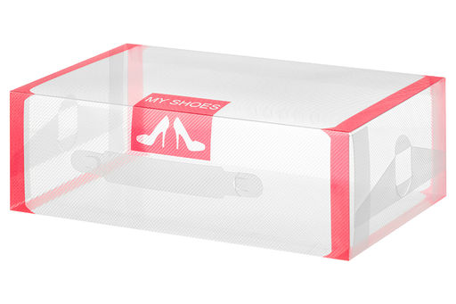 Набор 4 коробок для хранения женской обуви 30*18*10 см Красная кайма складные, с ручкой.. - El casa фото 4