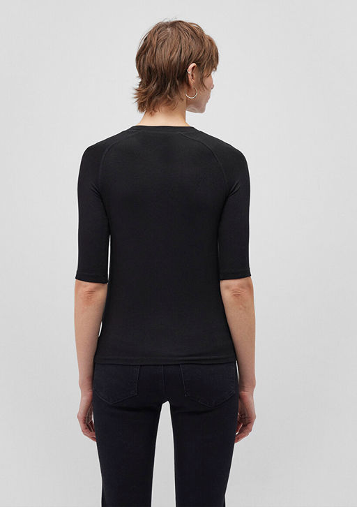 Siyah Tisort - Mavi фото 5