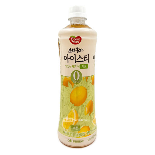 Напиток холодный чай со вкусом лимона (0 ккал) Lemon Iced Tea Dongwon, Корея, 500 мл