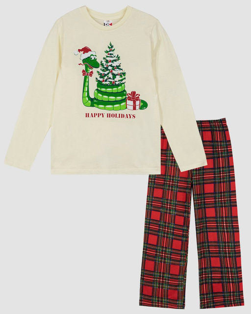 Пижама детская (джемпер+брюки) 9135 молочный/зеленая клетка 650 Be Friends  фото 8