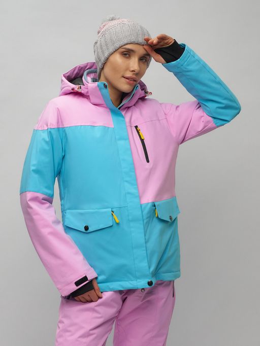 Горнолыжный костюм женский фиолетового цвета 02302F - Chunmai фото 12