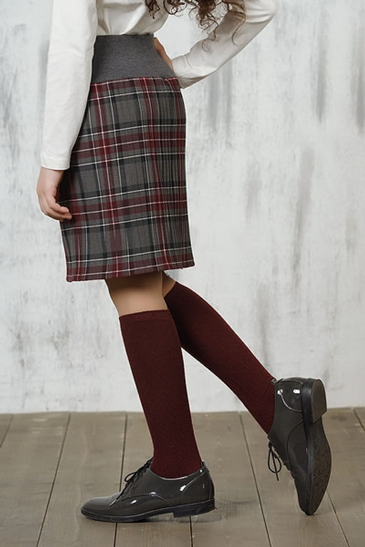 Юбка для девочек 7030. 5006 серый