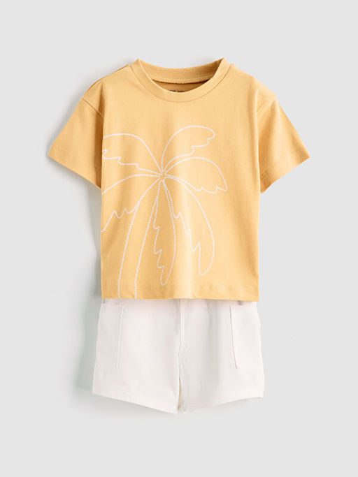 Erkek Bebek Bask?l? Ti??rt ve ?ort