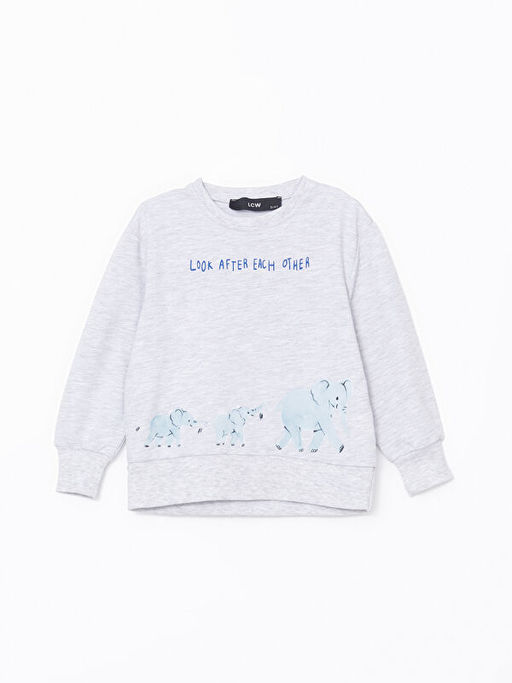 Bisiklet Yaka Bask?l? Erkek Bebek E?ofman Tak?m - Waikiki фото 2