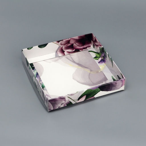 Цена за 5 шт. Коробка сборная с PVC крышкой, «Самой красивой», 16×16×3 см