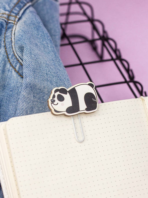 Закладка  скрепка "Sleeping Panda"