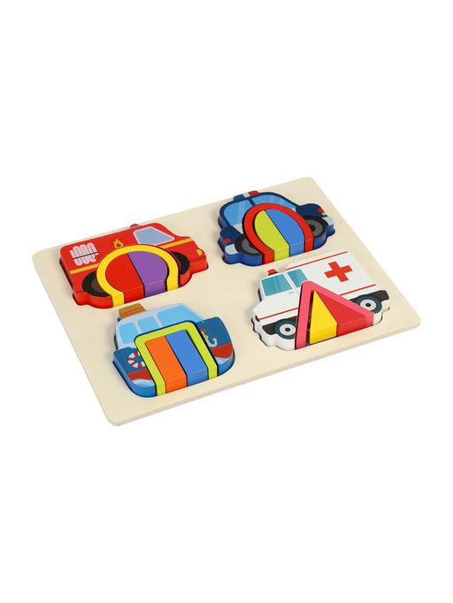 Головоломка рамка - вкладыш «Транспорт», 16 деталей