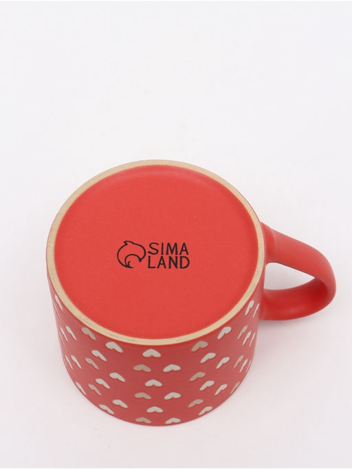 Кружка чайная керамическая Сердечки, 320 мл, ручная работа