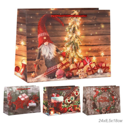 Цена за 12 шт. Пакет подарочный 18х24х8.5 / 362-61-S /уп 12/720/Новый год - ГалеонТрейд фото 11