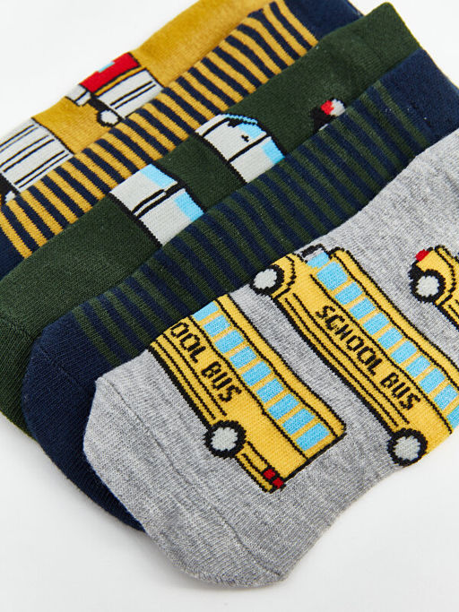 Desenli Erkek ?ocuk Patik ?orap 5li - Waikiki фото 3