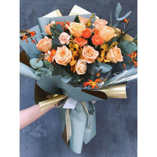 Пленка для цветов Пленка с золотом, цвет серо-голубой, 58 см х 5 м - Simaland фото 6