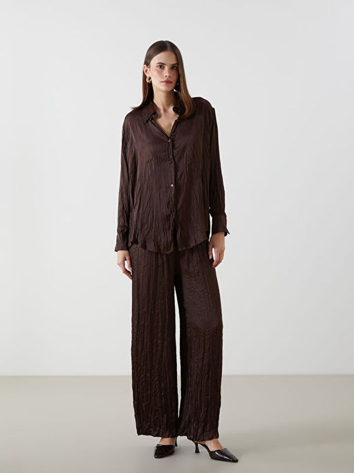 Oversize Saten Kad?n G?mlek Tunik