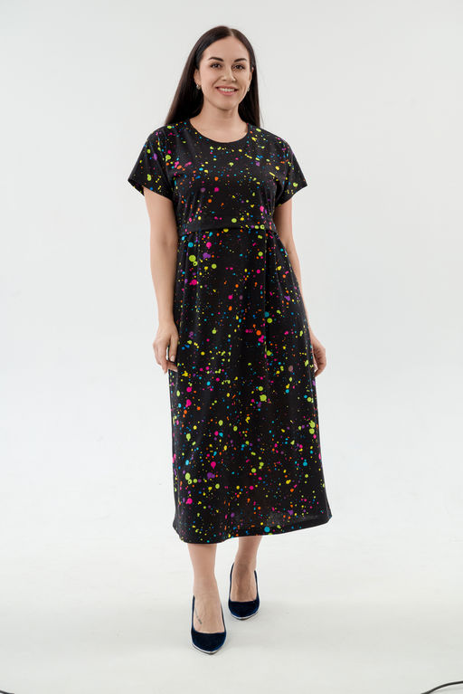 Платье женское из кулирки Миранда акварель макси - Амадэль фото 9