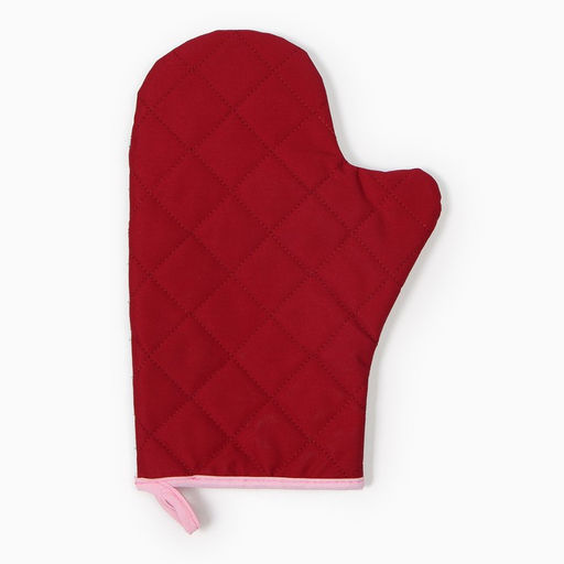 Варежка-прихватка Этель Тюльпаны 20х28см,саржа, 100% х/л, ватин 250г/м2  фото 3