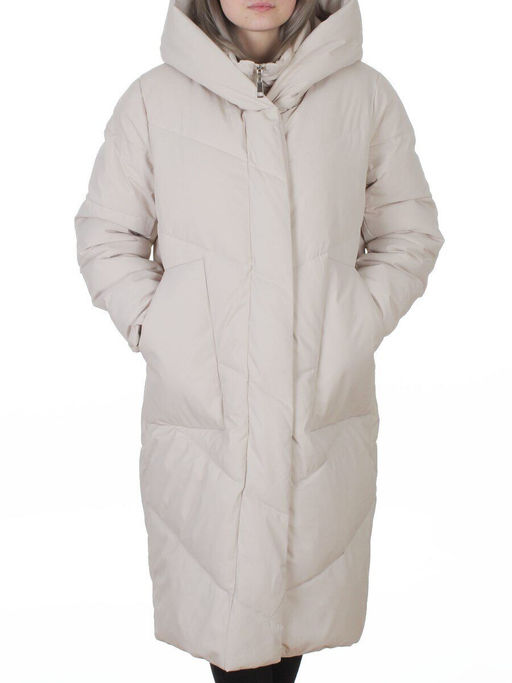 8836 LT. BEIGE Пальто зимнее женское (150 гр. холлофайбер)
