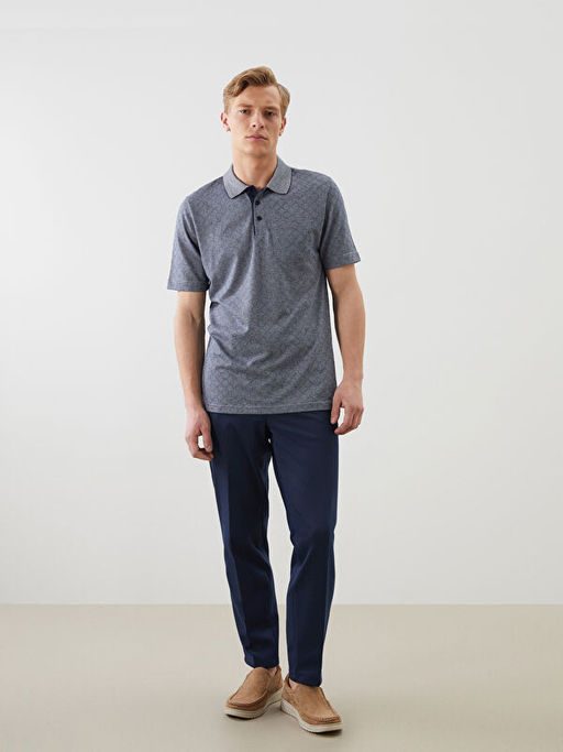 Polo Yaka Merserize G?r?n?ml? Erkek Ti??rt