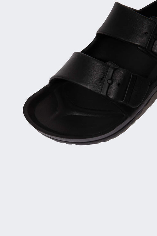 Мужские тапочки Eva на плоской подошве с двойной полосой - Defacto фото 5