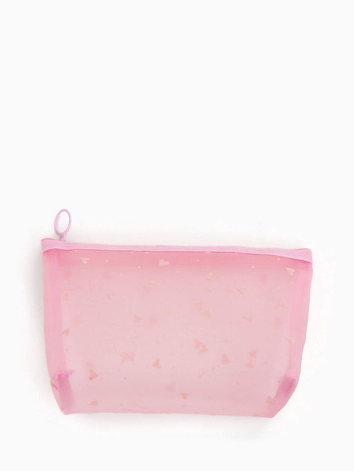 Косметичка женская Little love, с рисунком, на молнии, чёрная