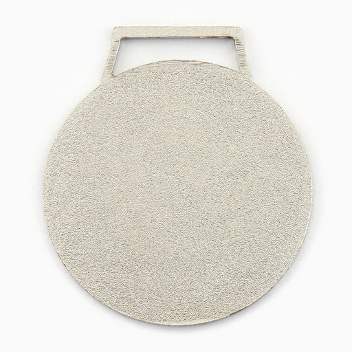 Медаль призовая 004, d=5 см «2 место», серебряная, без ленты