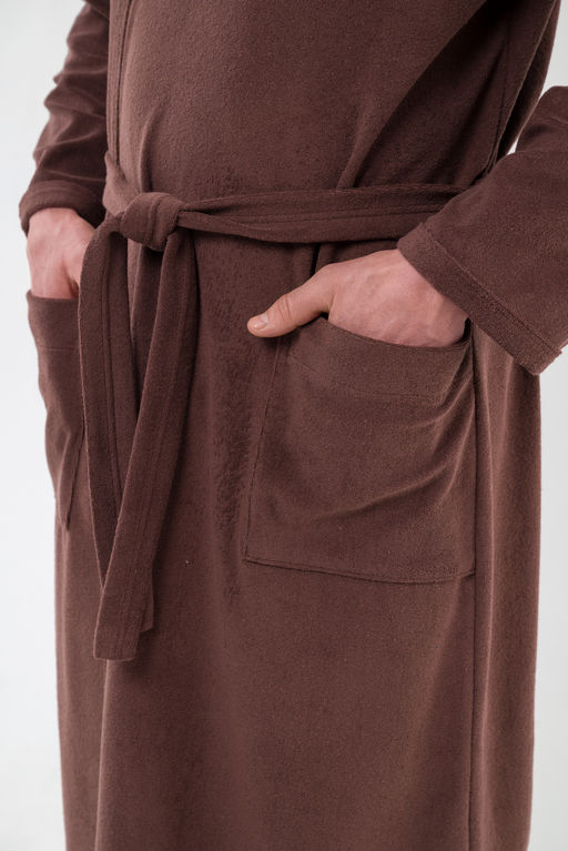 Халат мужской из махры Ренат темно-коричневый - Амадэль фото 9