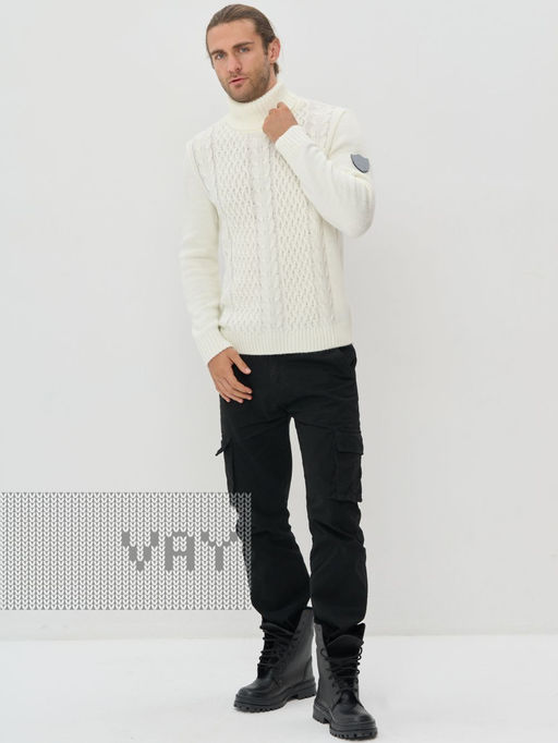 Свитер мужской 5232-12151. 118 молоко