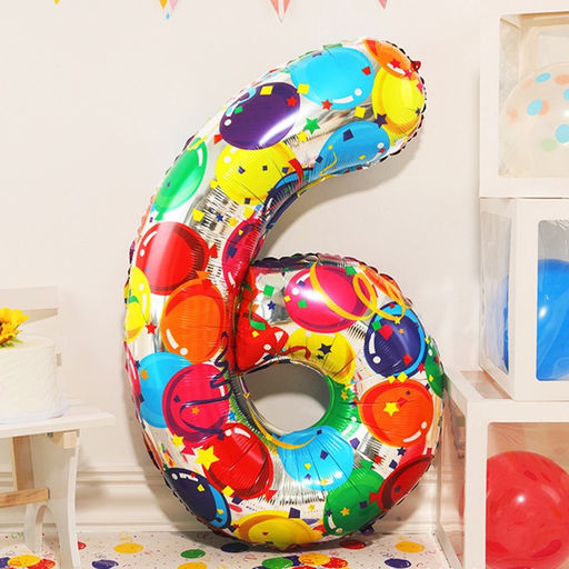 Воздушный шар фольгированный 40" «Цифра 6»