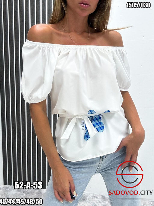 Женская летняя блузка с открытыми плечами - Bruno фото 2