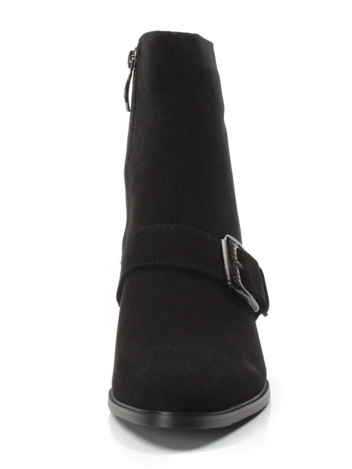 01-PCM347-2 BLACK Ботинки демисезонные женские (натуральная замша, байка)