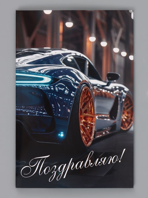 Цена за 10 шт. Открытка «Поздравляю!», авто, 12×18 см
