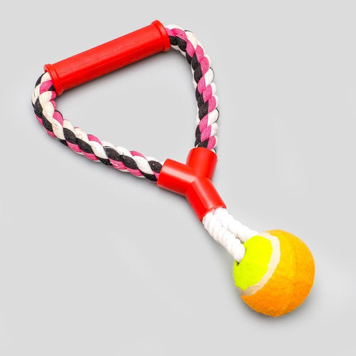 Игрушка тренировочная канатная Качель с мячом, до 160 г, до 27 см, микс цветов - Пижон фото 2