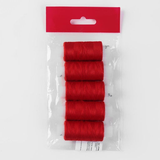 Цена за 2 шт. Набор ниток 40ЛШ, 200 м, 5 шт., цвет красный
