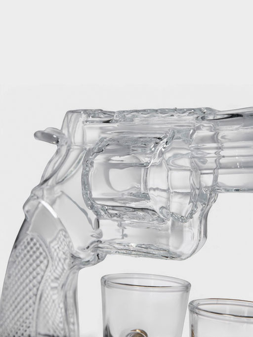 Мини-Бар «Револьвер», 250 мл, 2 стопки, на подставке, стекло, дерево