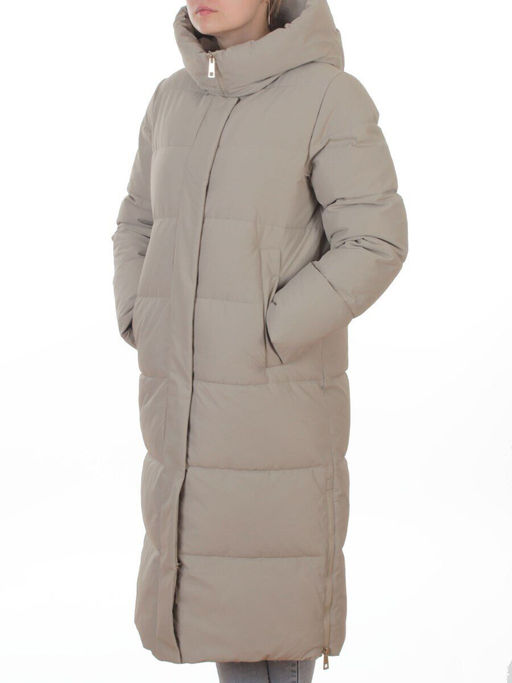 L667 BEIGE Пальто зимнее женское (200 гр. холлофайбер) - Fashion фото 5