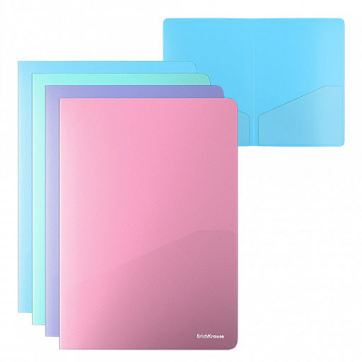 Цена за 12 шт. Папка-уголок пластиковая ErichKrause Diagonal Pastel, A4, непрозрачный, ассорти (в пакете по 12 шт.)  фото 13