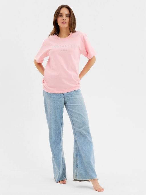 Футболка женская KAFTAN: Prosecco, розовая, размер 44-46