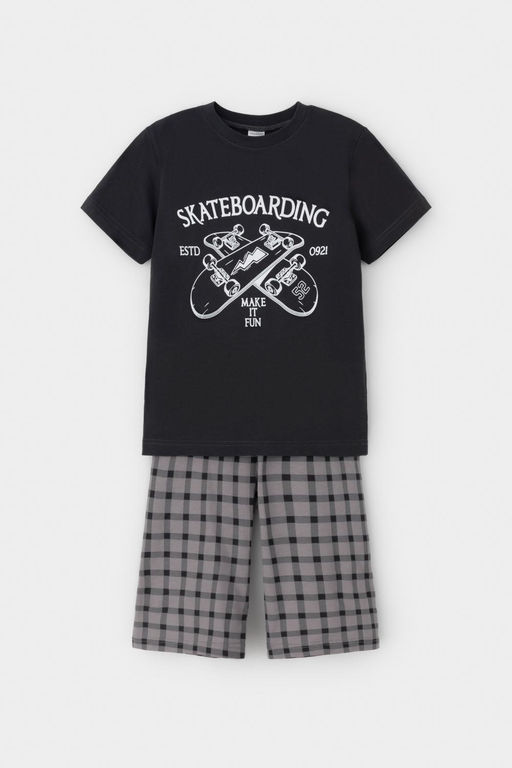 К 1528/черный песок,клетка пижама для мал
