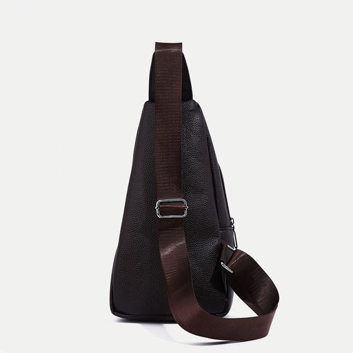Сумка слинг мужская, искусственная кожа, цвет коричневый - Simaland фото 7