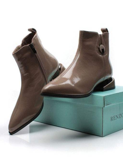 01-PCG265-2 DK.BEIGE Ботинки демисезонные женские (натуральная кожа, байка) - Фабричный китай фото 13