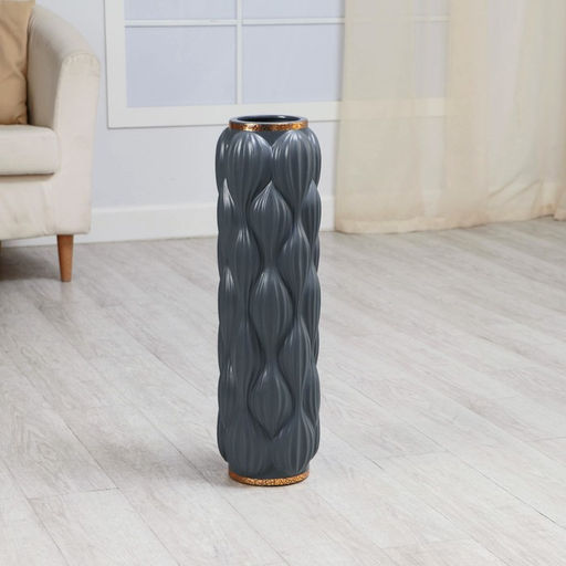 Ваза для цветов напольная «Люче», h=60 см, керамика, серая