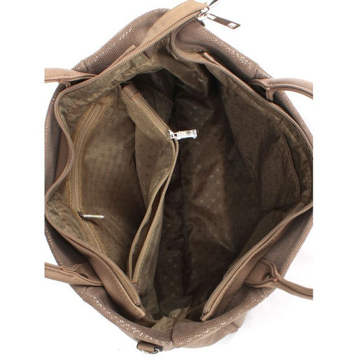 Сумка женская натуральная кожа ADEL-262 (отделка ИСК/КОЖА) . 1отдел. плеч/ремень, капучино 264690 - Adelia фото 3