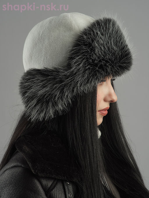 Нон-стоп кролик/чернобурка Ушанка женская (56-58)