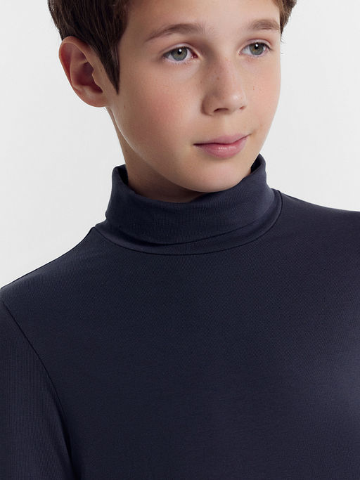 Однотонный серый джемпер с воротником-стойкой - Mark formelle фото 5