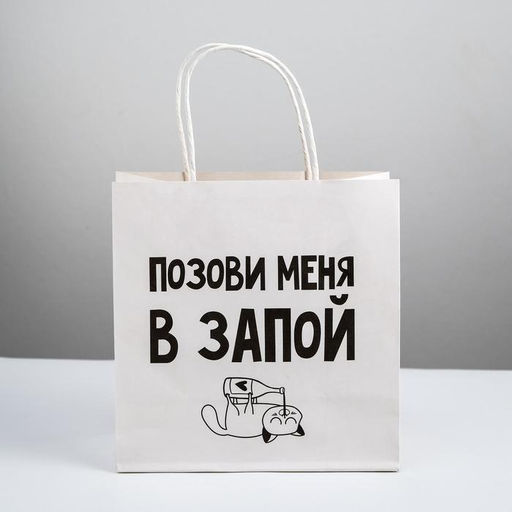 Пакет подарочный Позови меня, 22 22 11 см - Дарите счастье фото 2