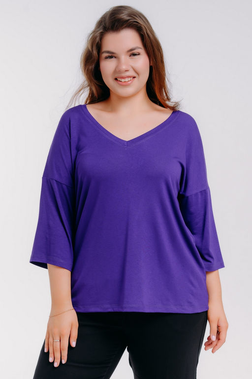 Футболка женская из вискозы Марина сочная ежевика