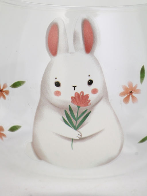 Кружка стеклянная Зайка, 400 мл