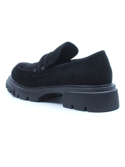 03-C1818-2 BLACK Лоферы женские (натуральная замша)