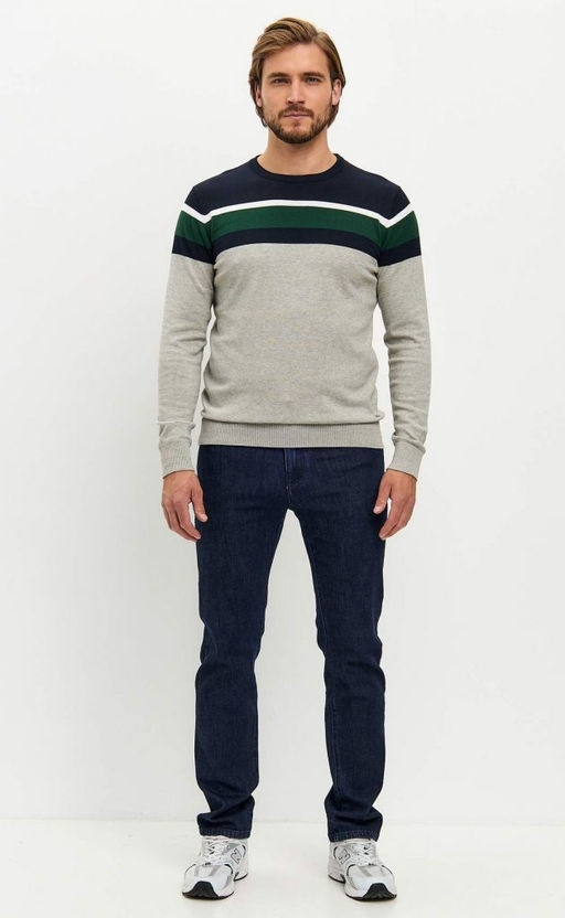 Джемпер мужской в полоску P321-15881 серый - Primm фото 8