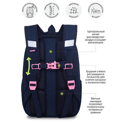 RAw-694-8 Рюкзак школьный с обвесом - Grizzly фото 15